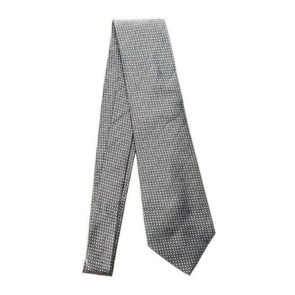 Merona Silk Tie Woven Black White Geometric - Picture 6 of 6